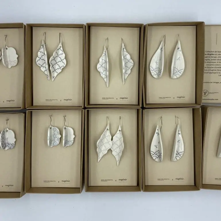 Toutes les déclinaisons possibles des boucles d'oreilles de la Collection Eugénie Von Birgitta