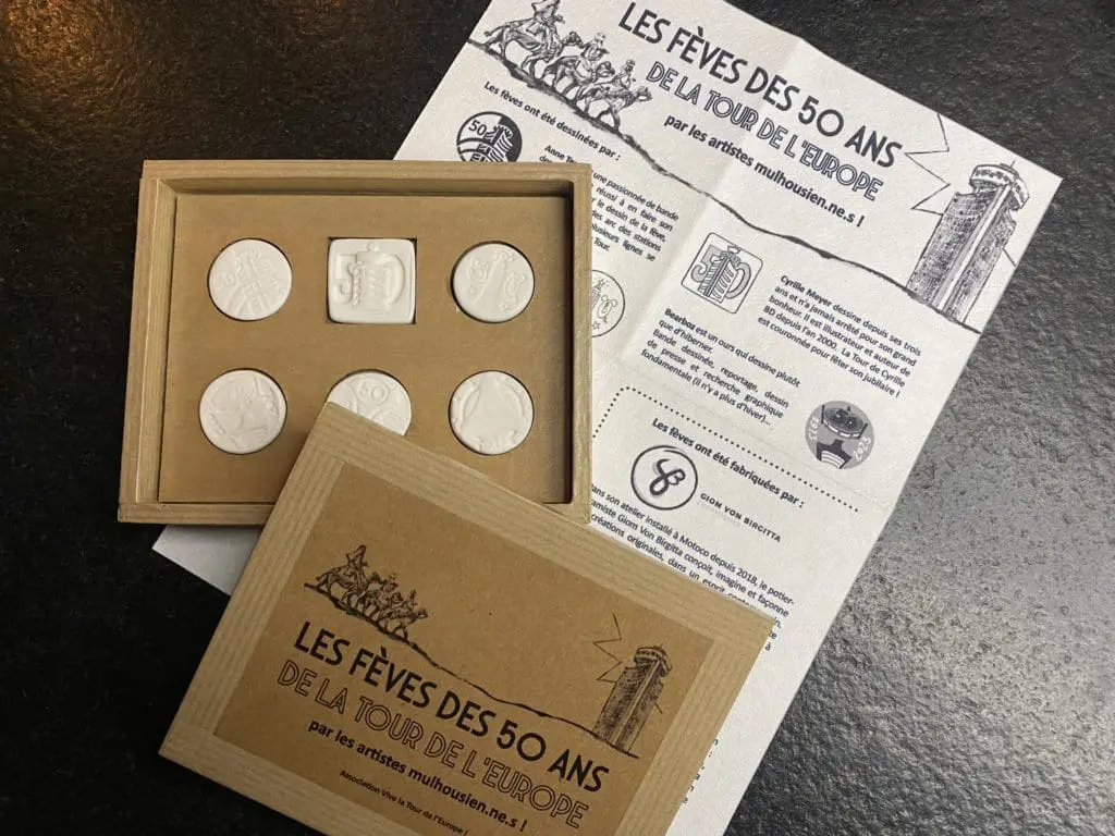 Coffret de fêves 50 ans de la Tour de l'Europe de Mulhouse