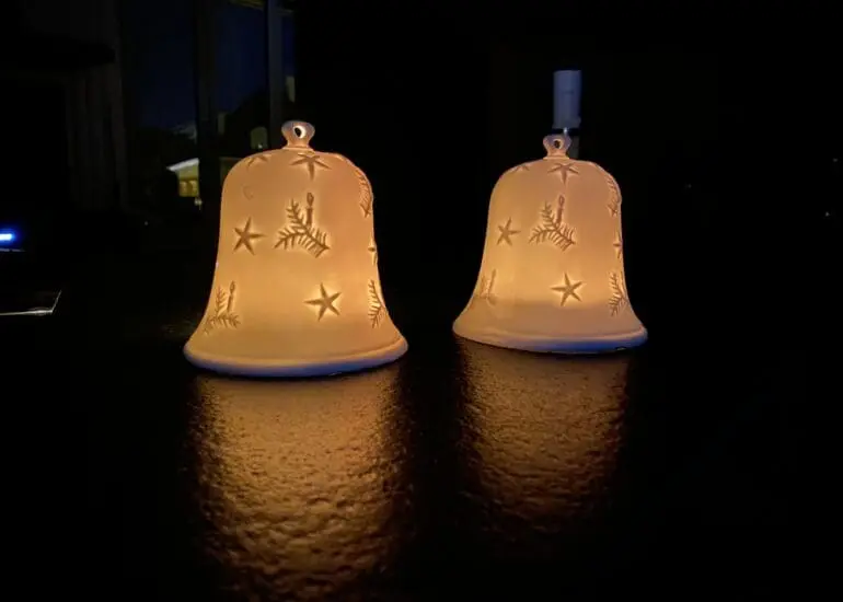 Photophore en porcelaine de limoges translucide noël