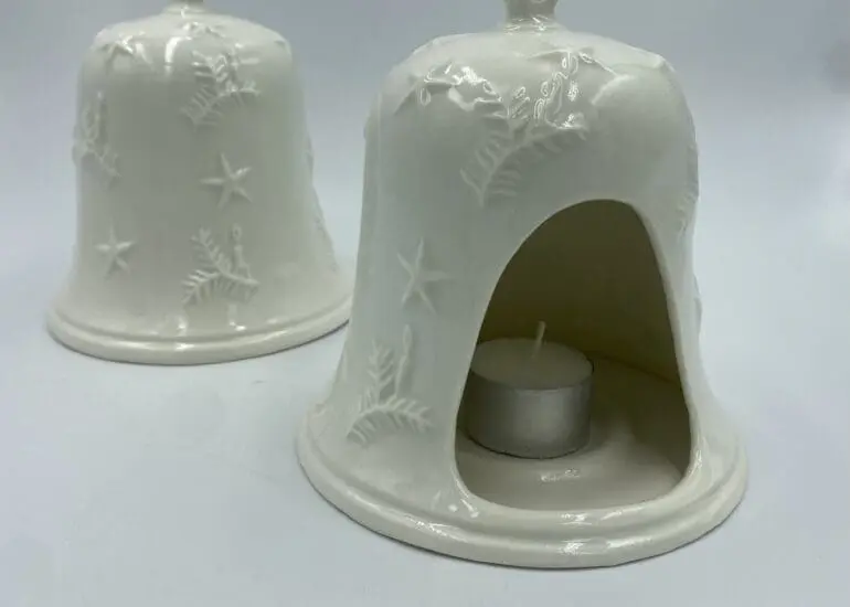 Photophore en porcelaine de limoges noël