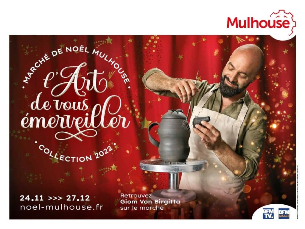 Affiche du Marché de Noël de Mulhouse en 2022