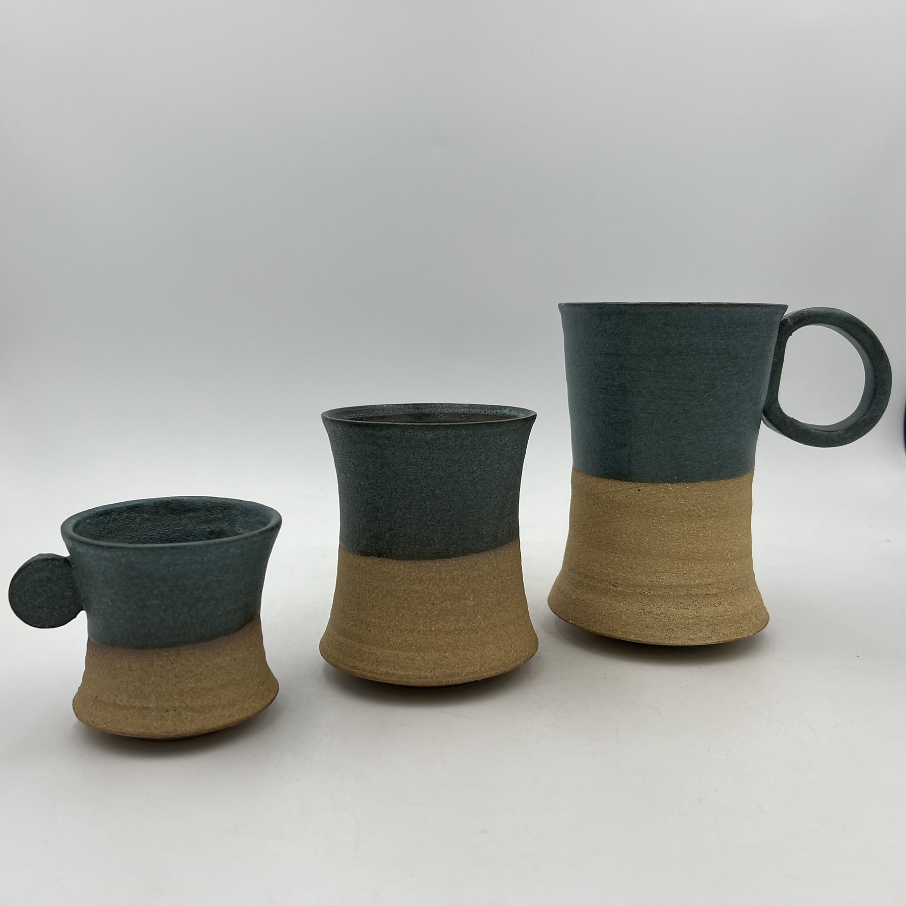 Trio de tasses artisanales fabriquées en France