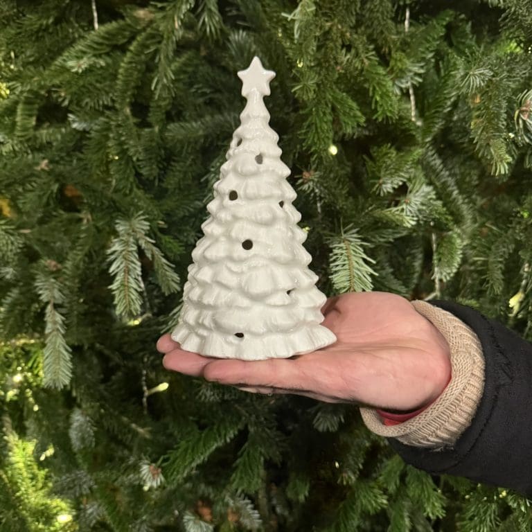 Un photophore sapin en Porcelaine de Limoges à moins de 40€